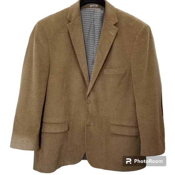 Saddlebred Corduroy Tan Blazer Size 44R - Picture 12 of 12